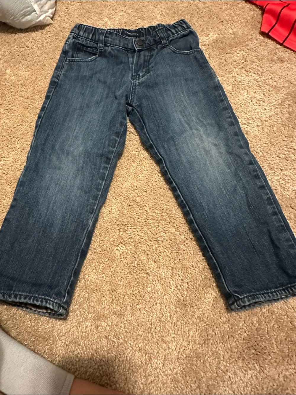 Burberry Blue Rolled-Cuff boys Jeans with Iconic Check Lining